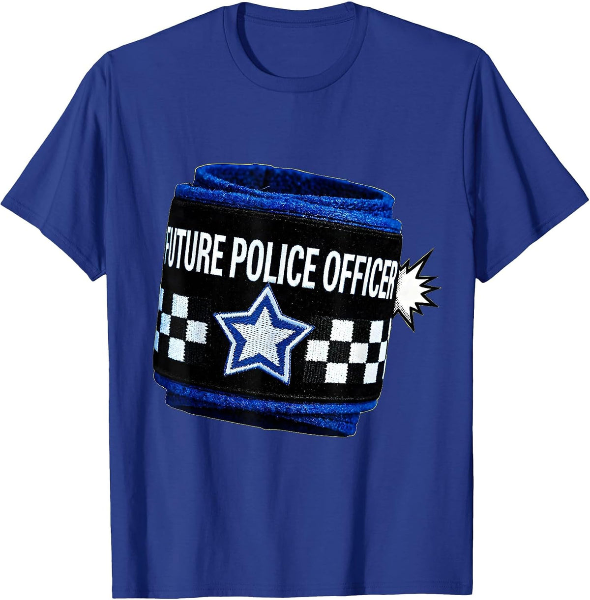 Men's Future Police Officer Pop Art Halloween Costume Kids T-Shirt - Royal Blue