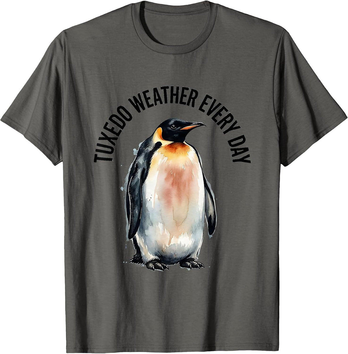 Tuxedo Weather Every Day Formal Style Design T-Shirt - Asphalt Grey