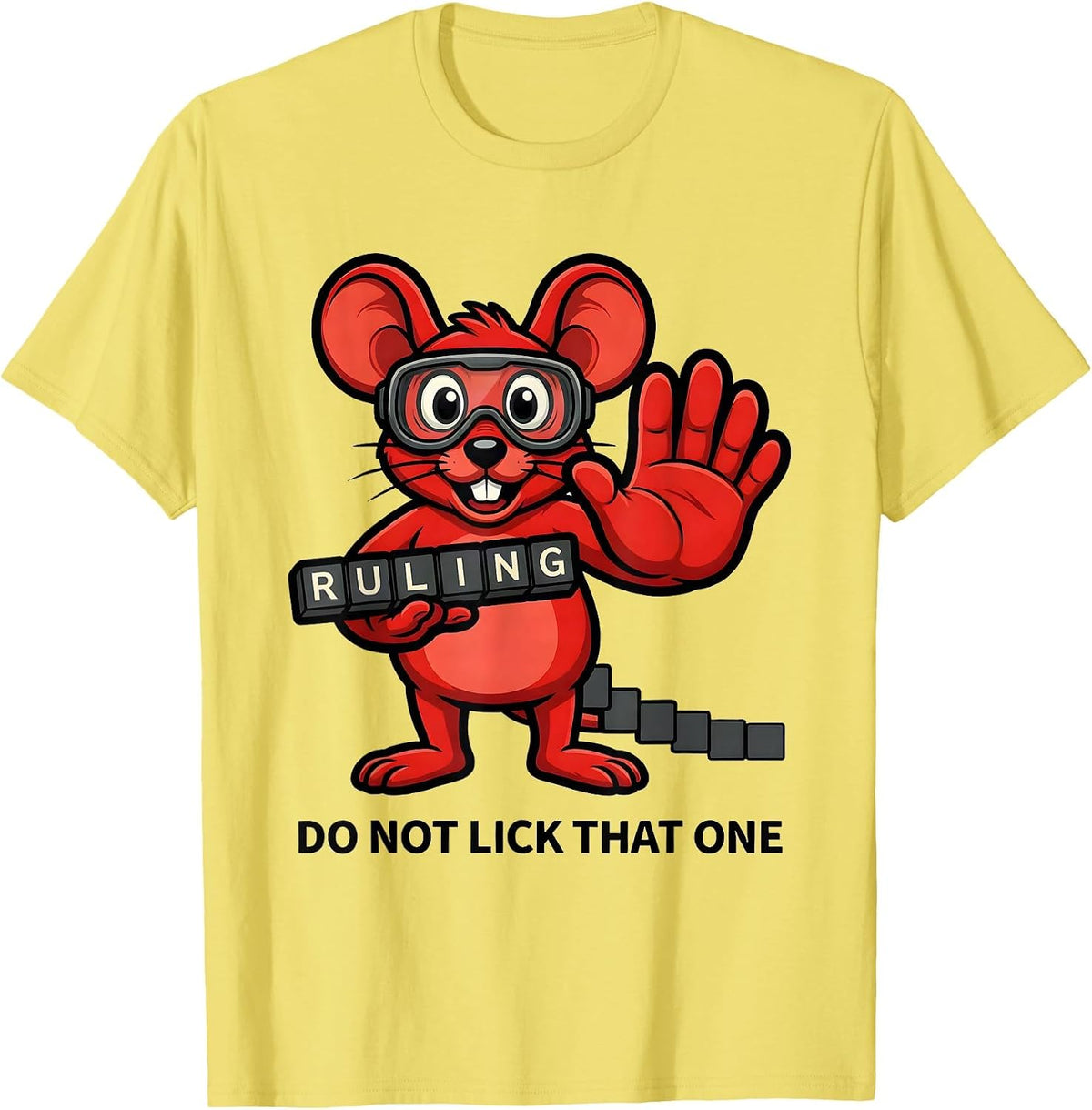 Men's Do Not Lick That One Funny Periodic Table Science Teacher T-Shirt - Lemon Yellow