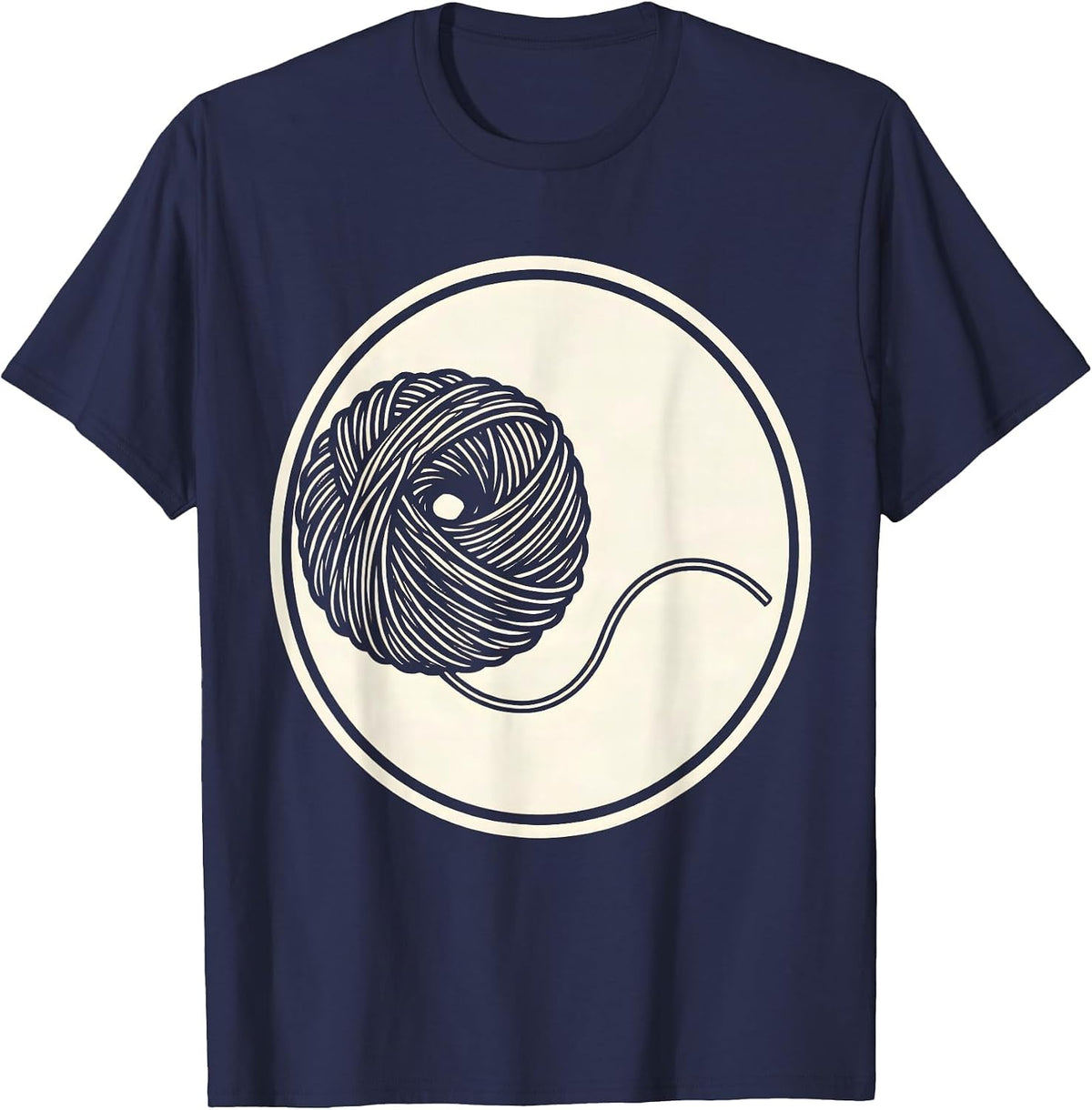 Occupational Therapy Untangled Yarn Graphic T-Shirt - Navy Blue