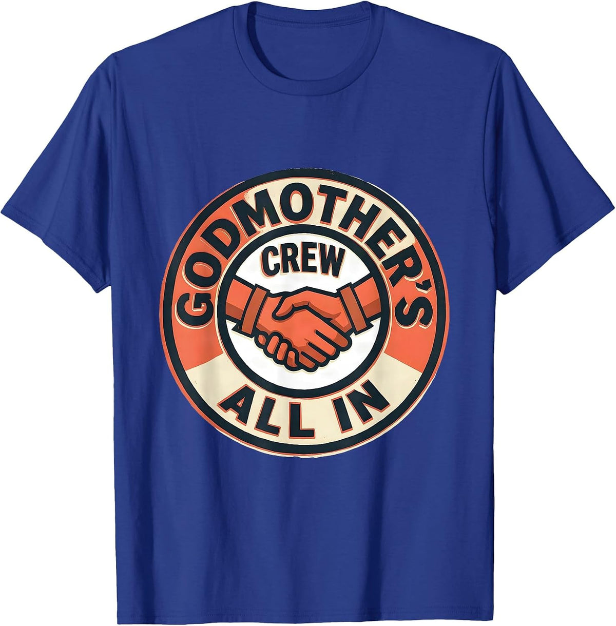 Men's Godmother's Crew All In Defiant Cancer Support Statement T-Shirt - Royal Blue