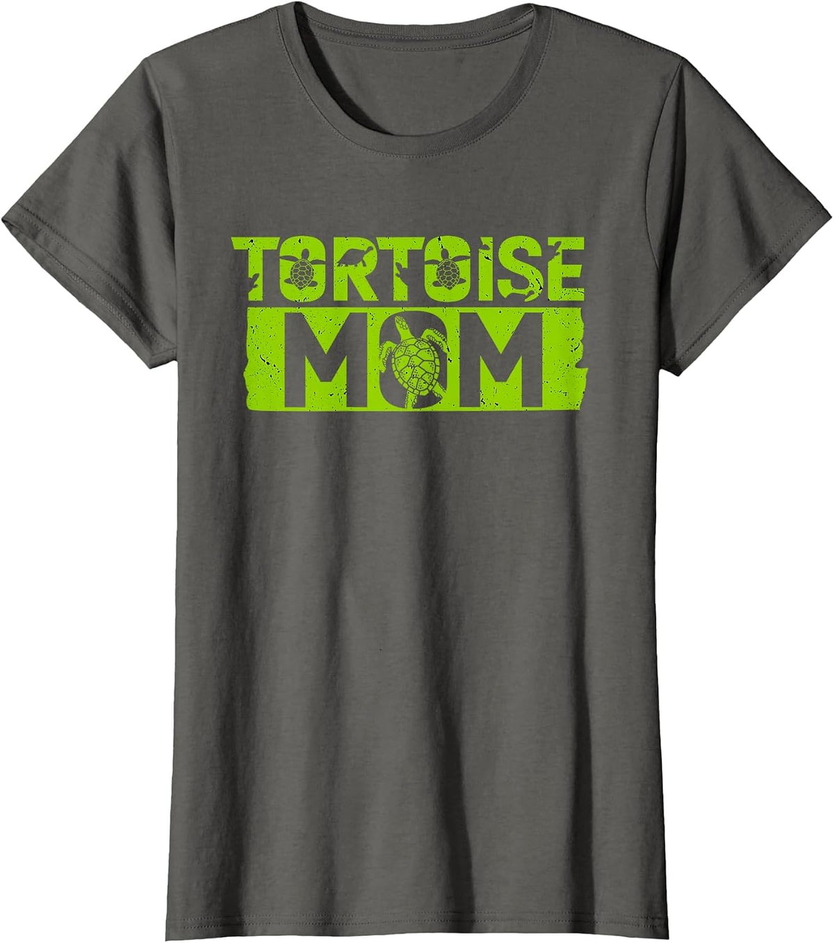 Tortoise Mom Reptiles TortoiseLover T-Shirt - Asphalt Grey