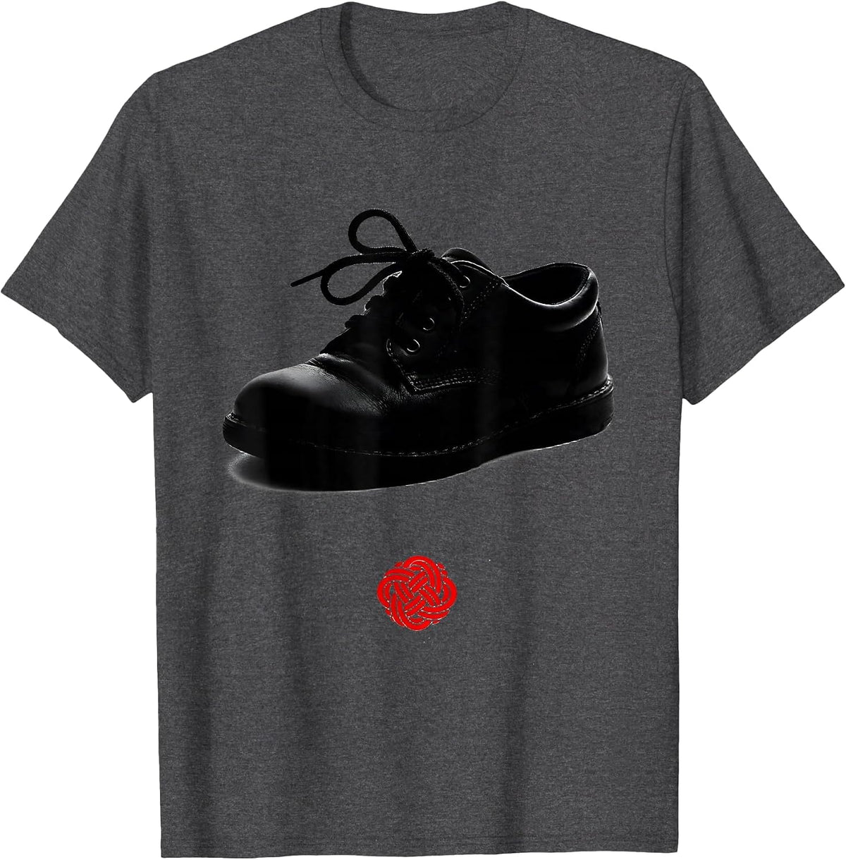 Men's Lace Loop Teacher Appreciation Warm Workplace Humor T-Shirt - Dark Heather Grey