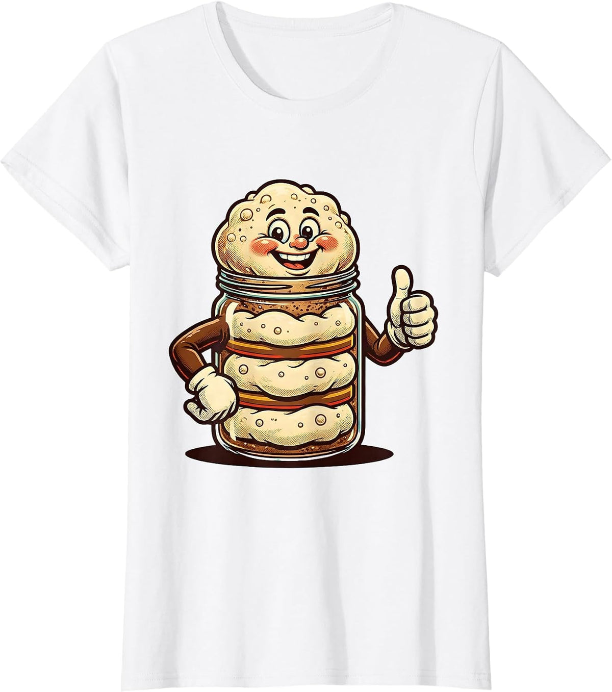 In My Sourdough Era Bubbling Starter Jar T-Shirt - White