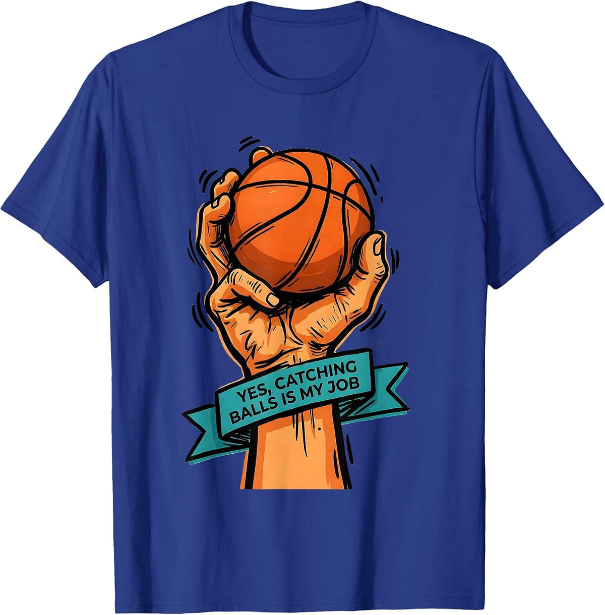 Men's Yes, Catching Balls Is My Job Occupational Therapy Physical T-Shirt - Royal Blue