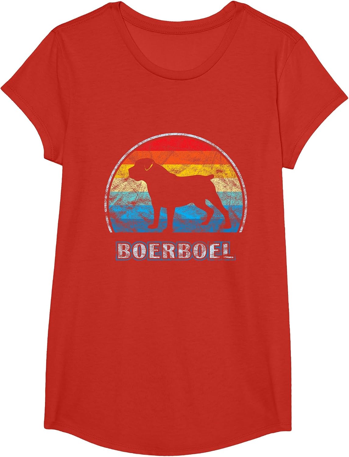 Boerboel Vintage Design Dog T-Shirt - Girls Red