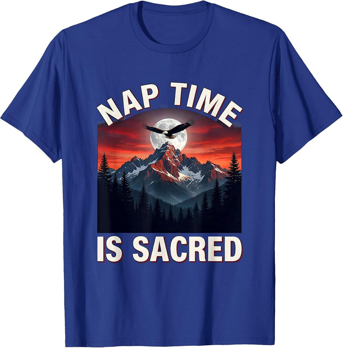 Men's Nap Time Is Sacred Kindergarten Teacher Design T-Shirt - Royal Blue