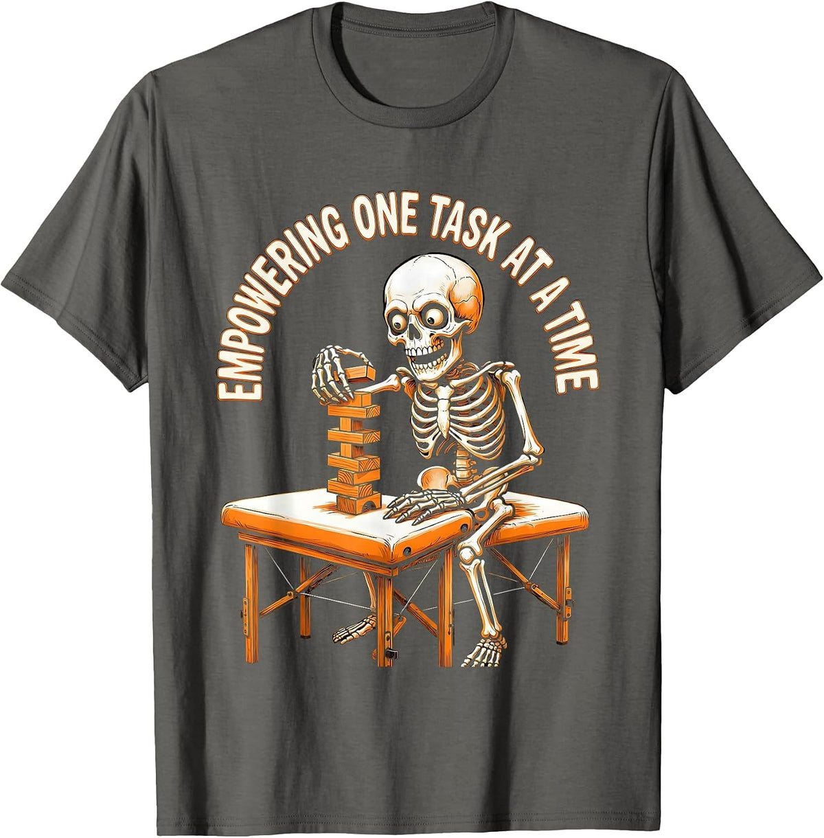 Empowering One Task At A Time Occupational Therapy T-Shirt - Asphalt Grey