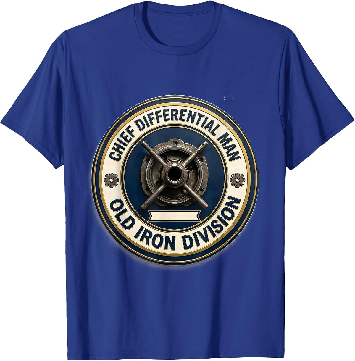 Chief Differential Man, Old Iron Division Classic Car T-Shirt - Royal Blue