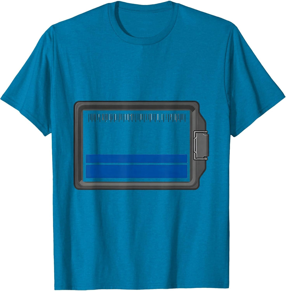 Service Plate Thin Blue Line Police Support Tribute T-Shirt - Sapphire Blue