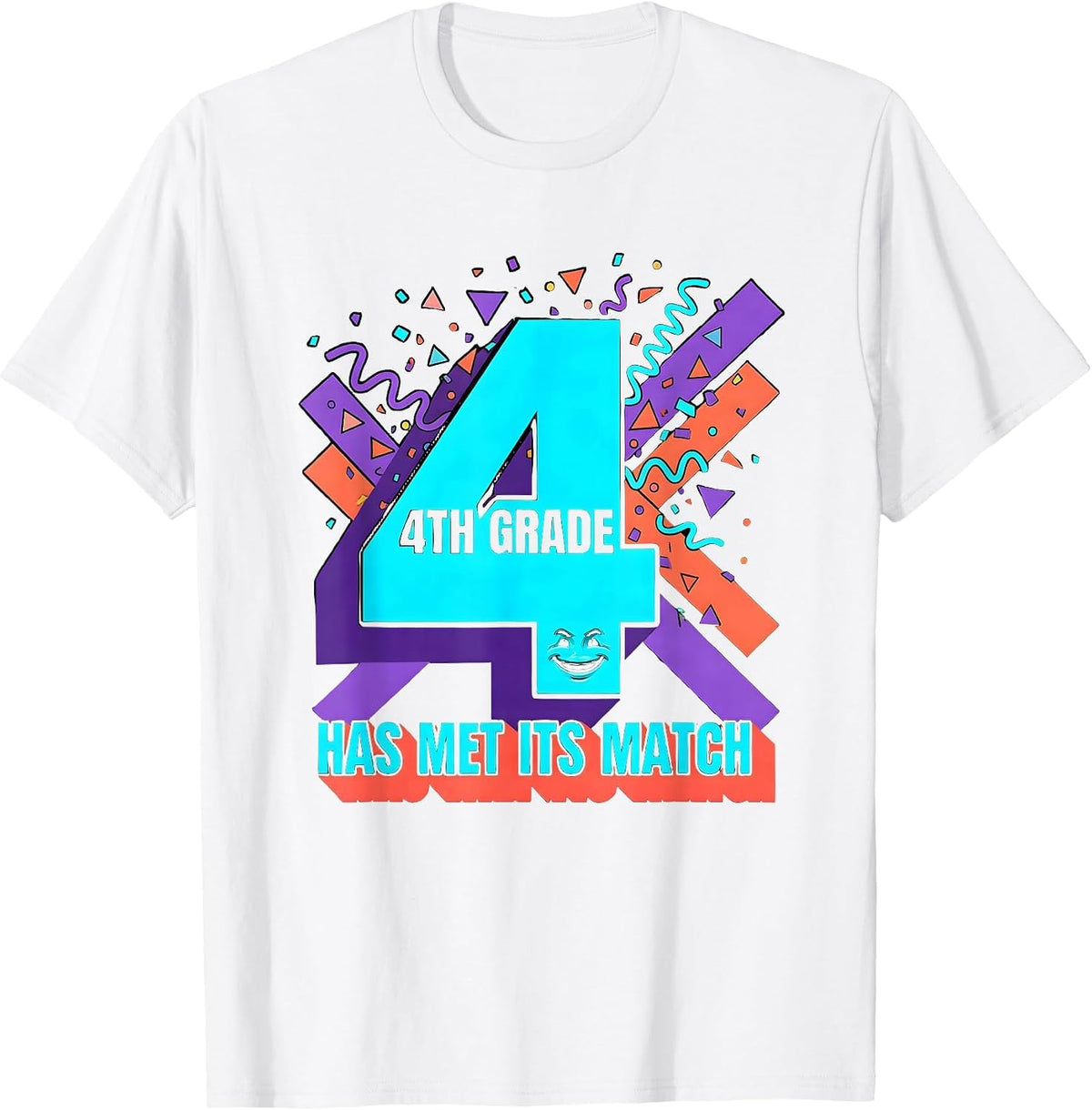 Men's 4th Grade Has Met Its Match Memphis Postmodern Back to T-Shirt - White