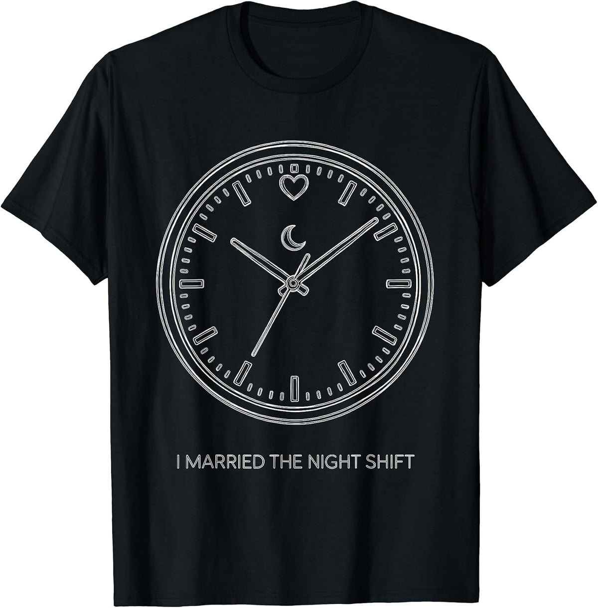 Men's I Married The Night Shift Funny First Responder Spouse T-Shirt - Black