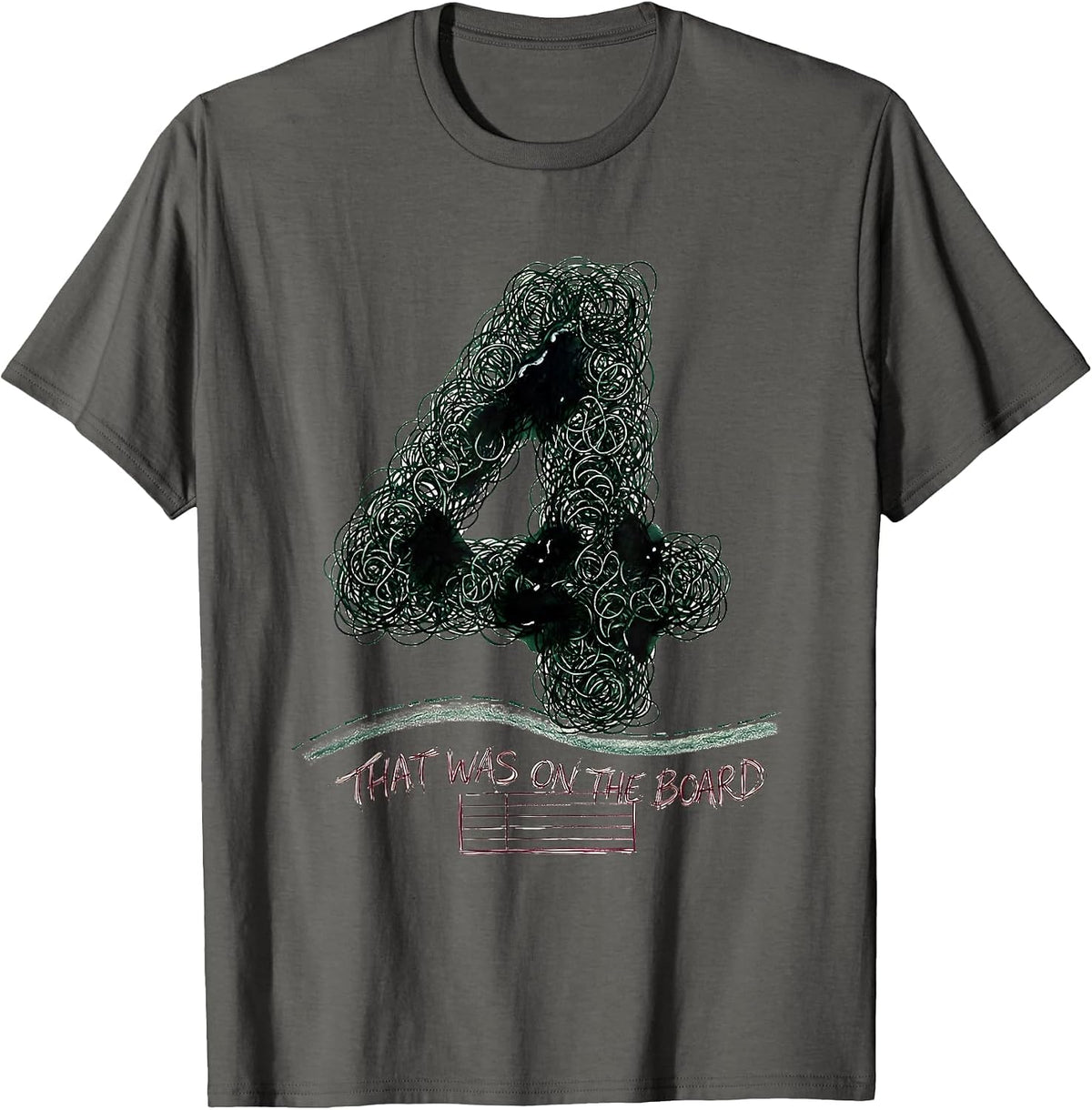 That Was On The Board Funny Teacher Definition Back To T-Shirt - Asphalt Grey