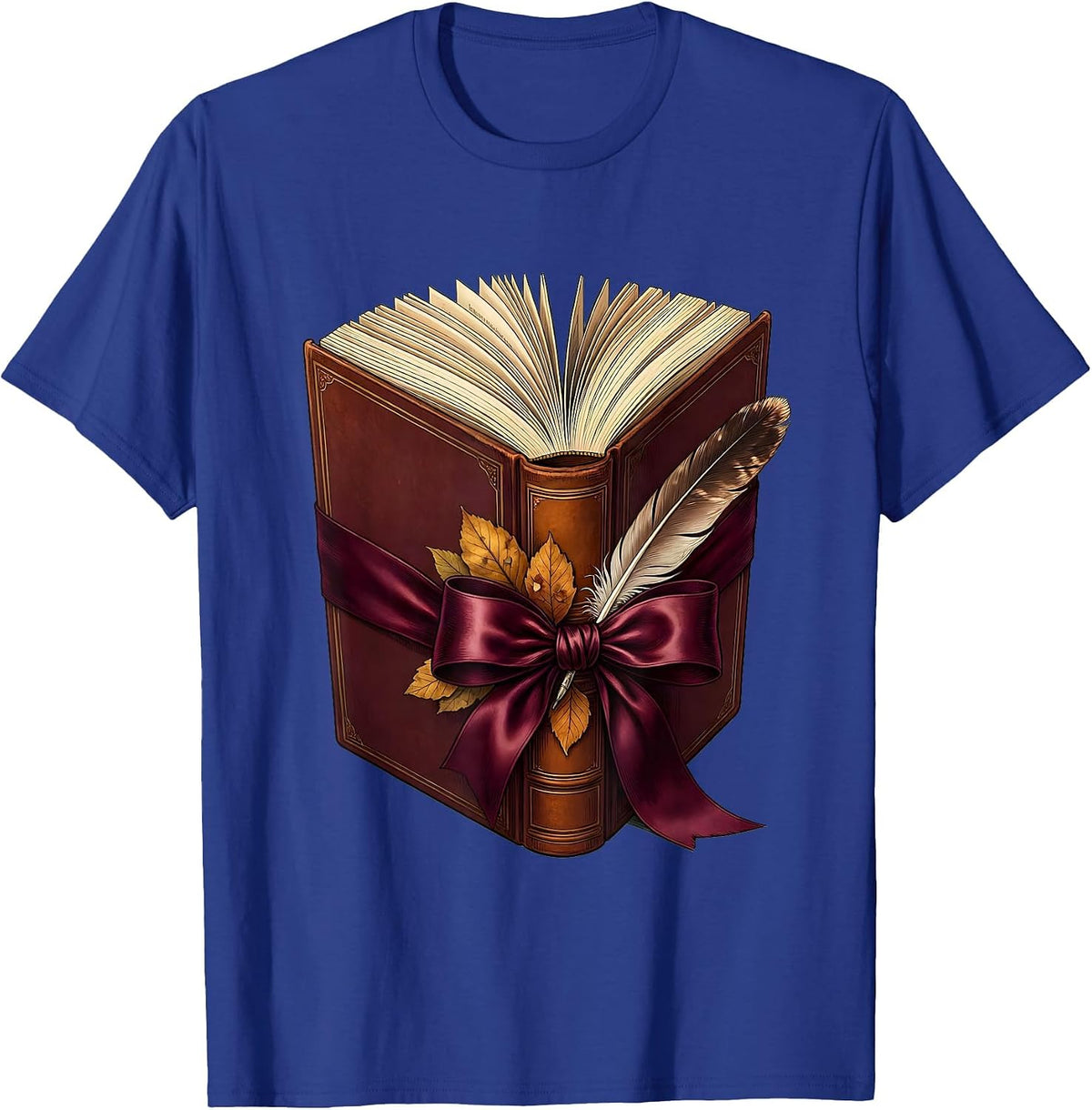 English Teacher Bookmark Bow Novel Graphic T-Shirt - Royal Blue