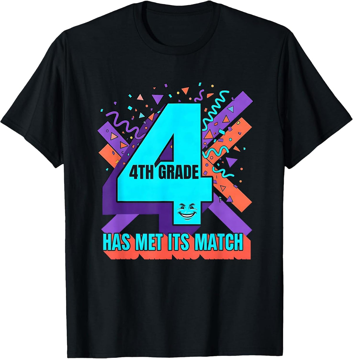 Men's 4th Grade Has Met Its Match Memphis Postmodern Back to T-Shirt - Black