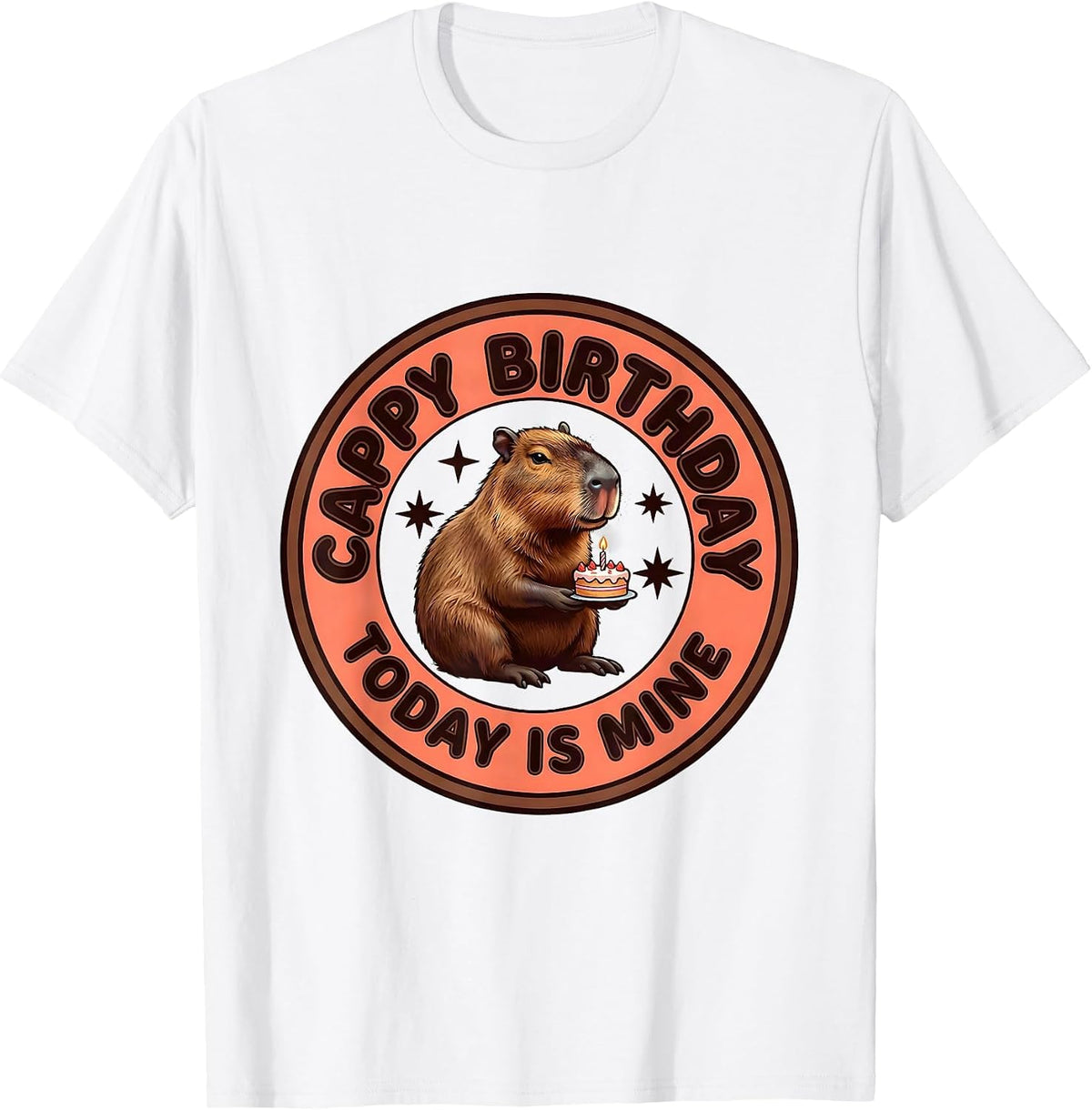 Men's Cappy Birthday Today Is Mine Funny Capybara Birthday Boy T-Shirt - White