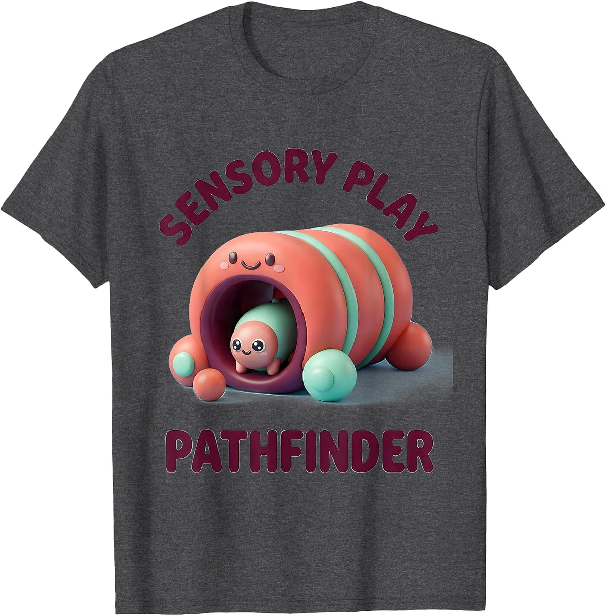 Men's Sensory Play Pathfinder Cute Kawaii Occupational Therapy T-Shirt - Dark Heather Grey