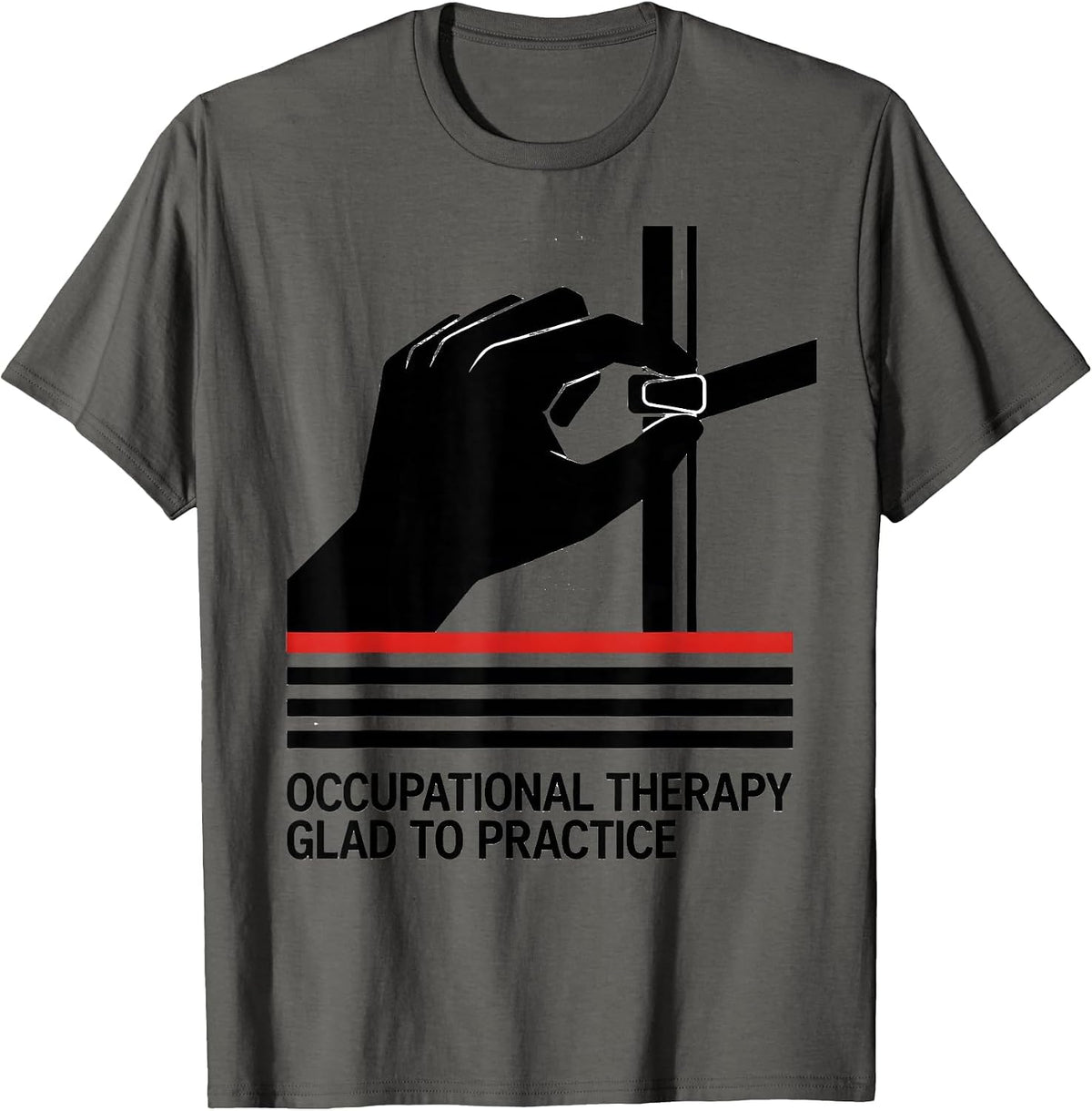 Men's Occupational Therapy Glad To Practice Modernist OT T-Shirt - Asphalt Grey