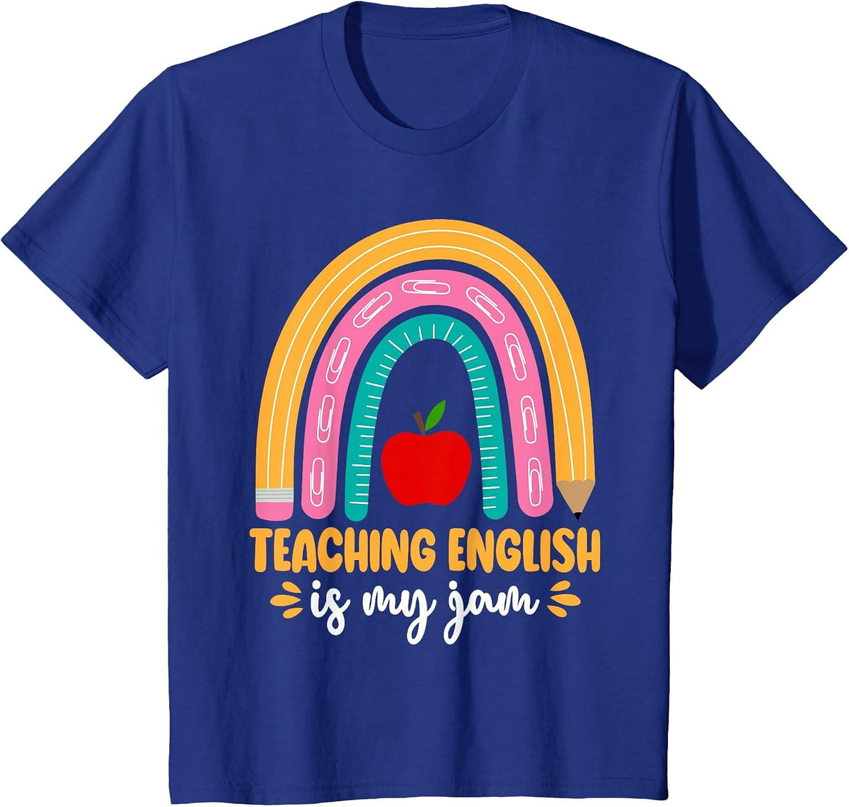Grammar Police English Teacher Teaching English is My Jam T-Shirt - Royal Blue