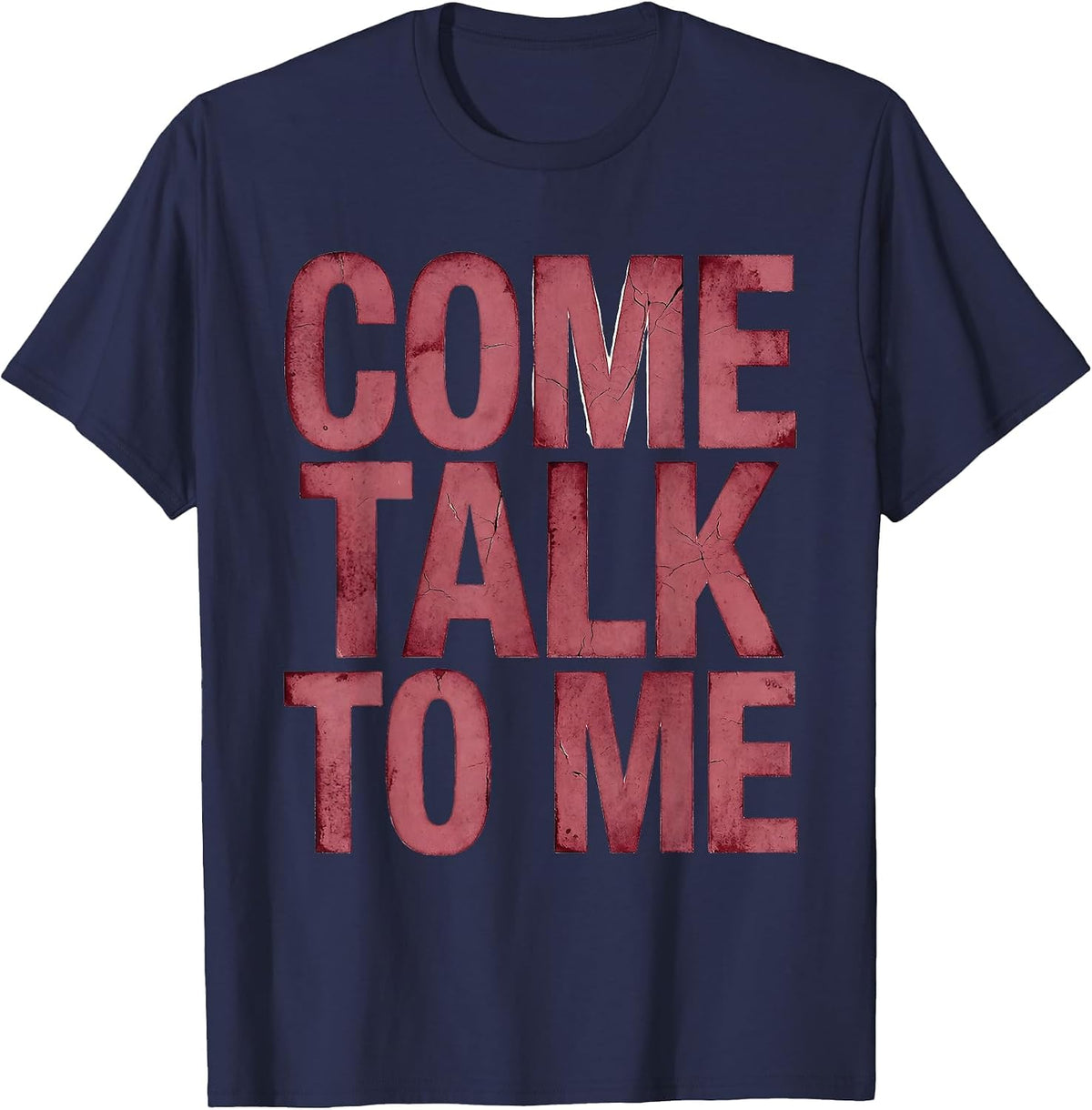 Come Talk To Me School Counselor Design T-Shirt - Navy Blue