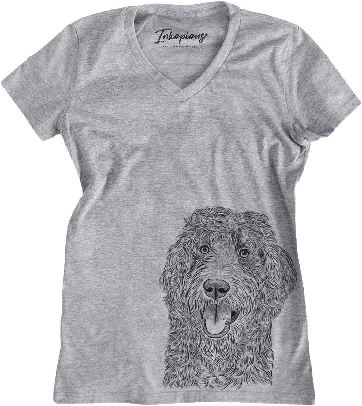 Bare MurrDog the Labradoodle Dog Triblend T-Shirt - Grey V-neck