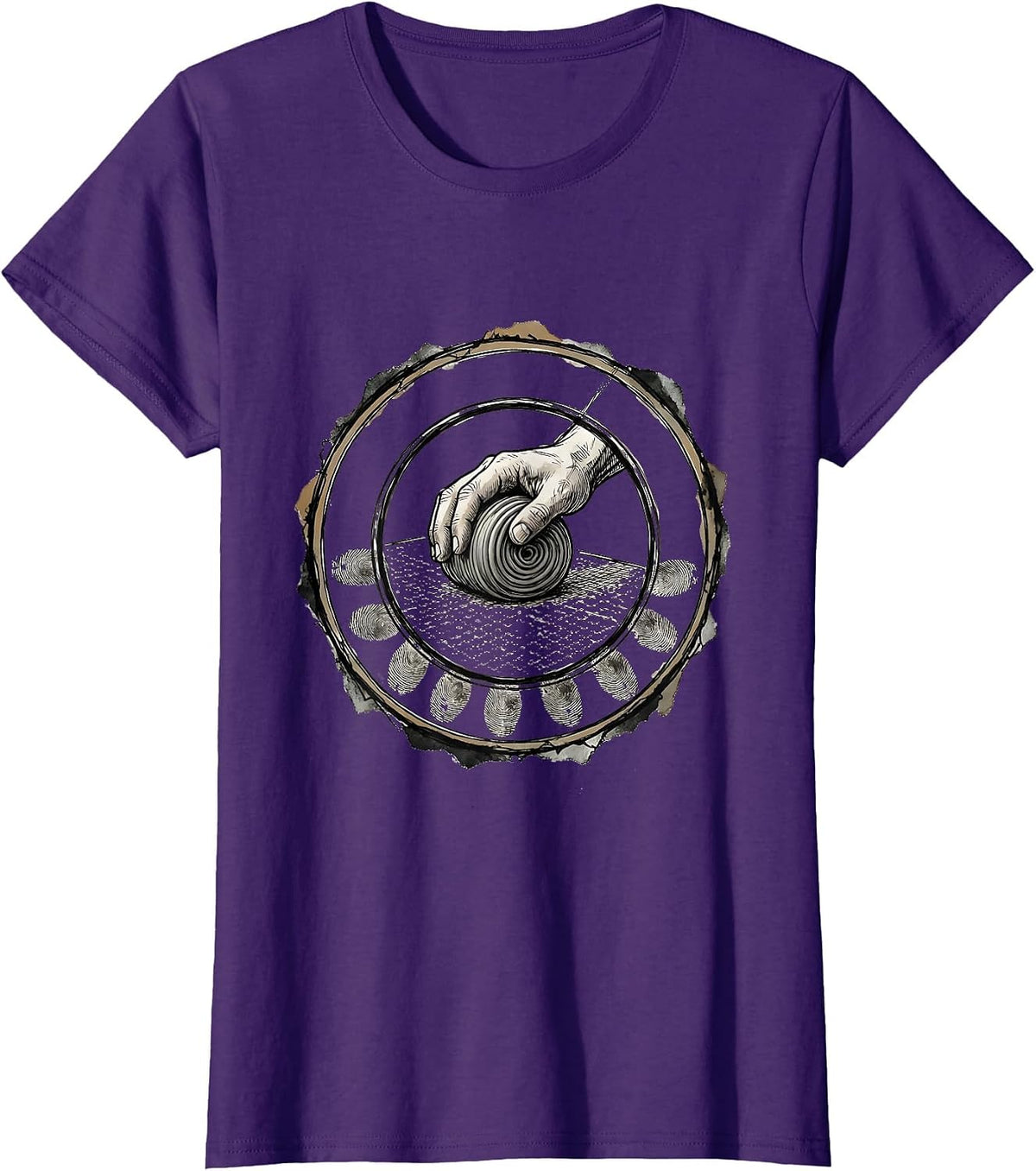 Women's Therapy Putty Coil Occupational Therapy OT Humor T-Shirt - Purple