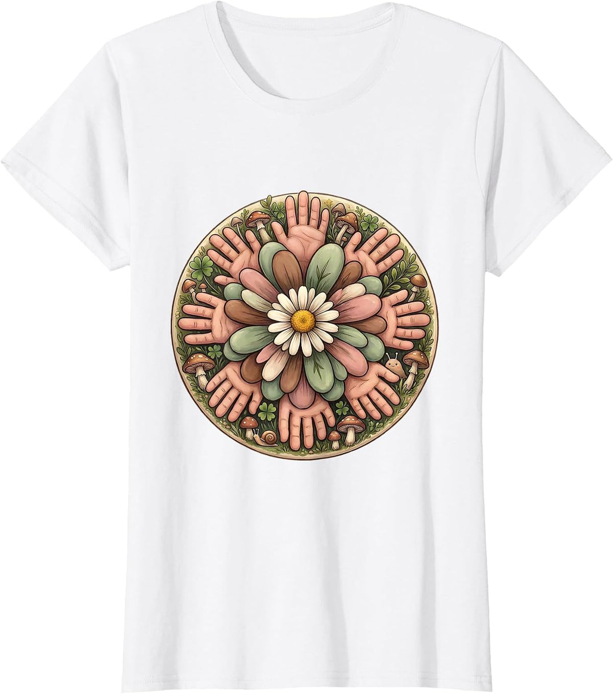 Preschool Teacher Finger Paint Tiny Hands Graphic T-Shirt - White