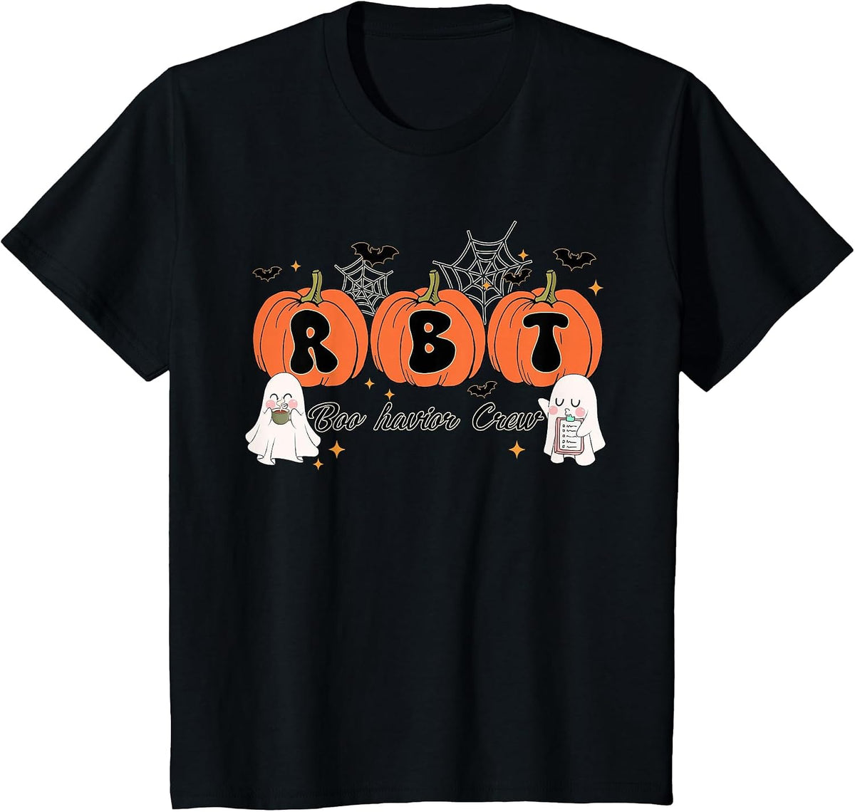 Boohavior Crew RBT Halloween Spooky ABA Therapist T-Shirt - Black