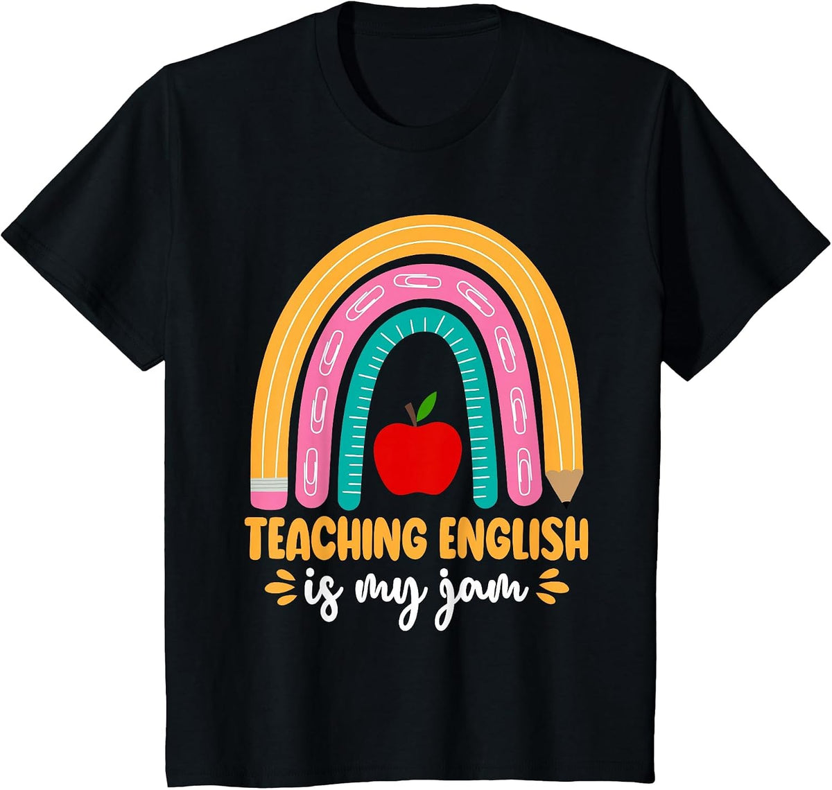 Grammar Police English Teacher Teaching English is My Jam T-Shirt - Black