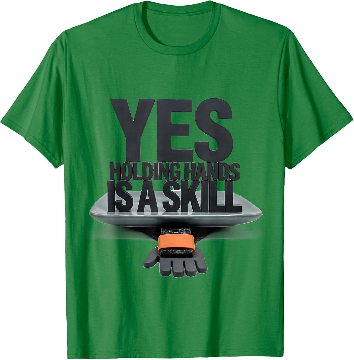 Men's Yes, Holding Hands Is A Skill Funny Occupational Therapy OT T-Shirt - Kelly Green