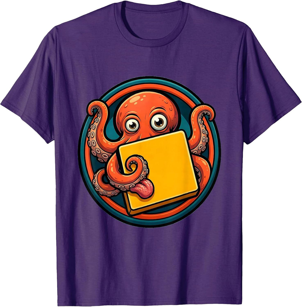 Octopus Periodic Table Element Science Design T-Shirt - Purple