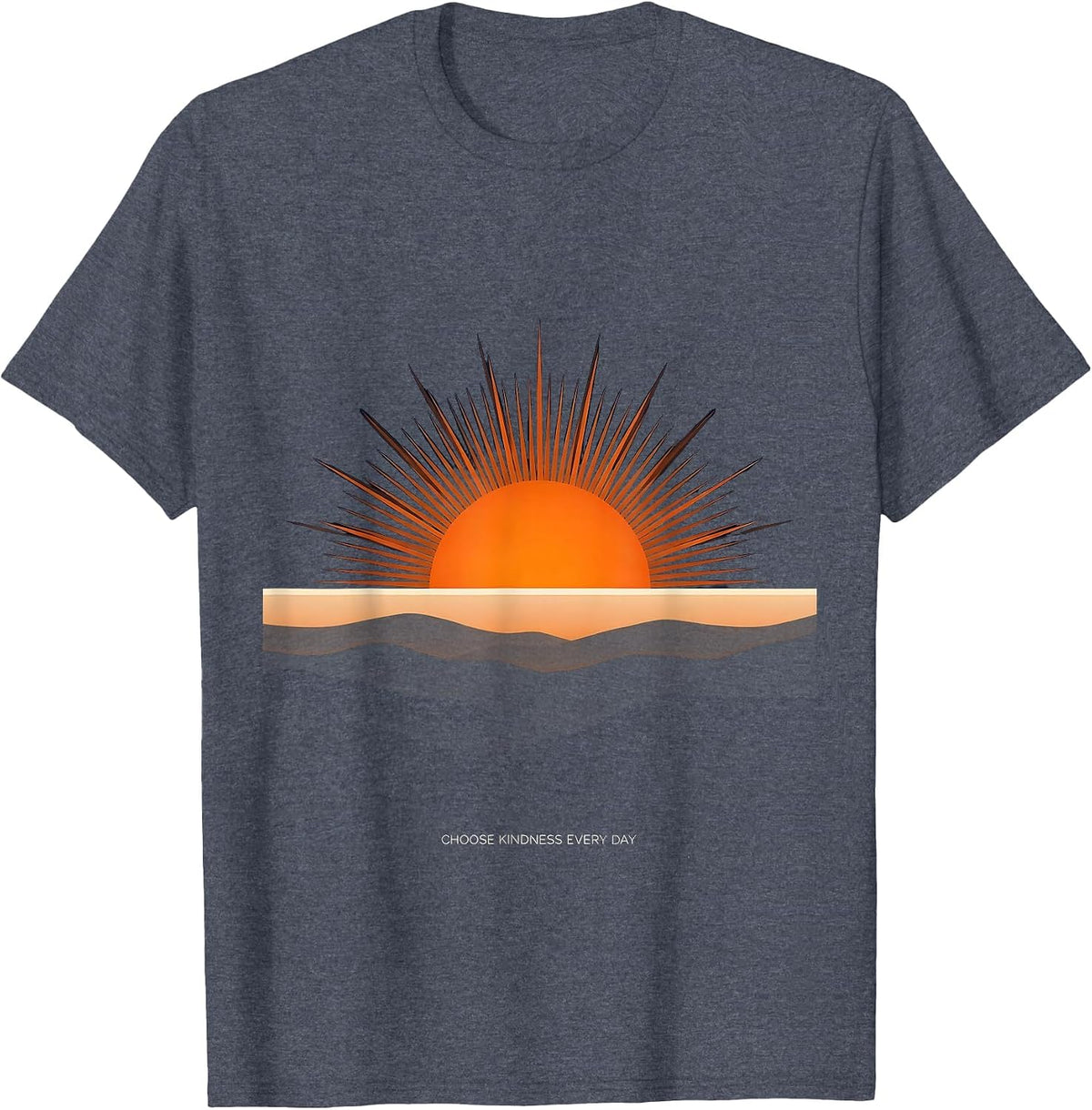 Unity Day Choose Kindness Every Day Orange Design T-Shirt - Heather Blue
