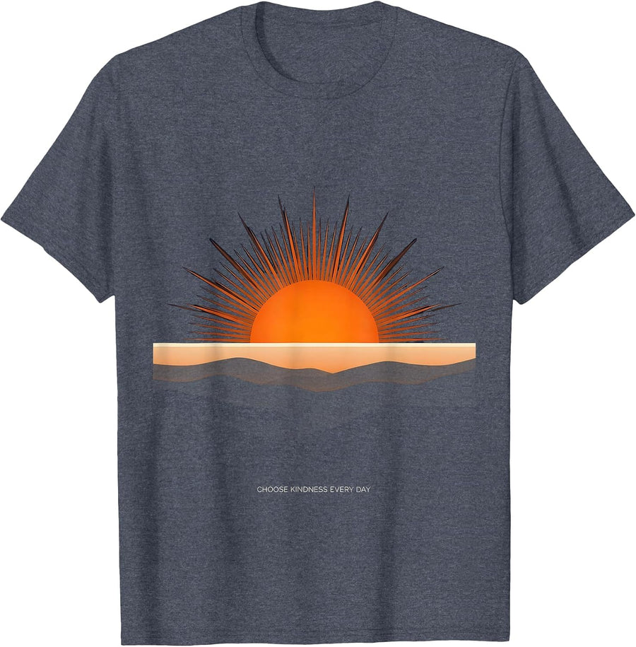 Unity Day Choose Kindness Every Day Orange Design T-Shirt - Heather Blue