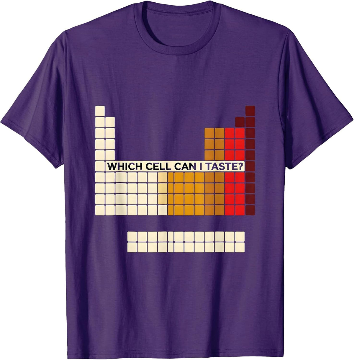Men's Which Cell Can I Taste Funny Periodic Table Science Teacher T-Shirt - Purple