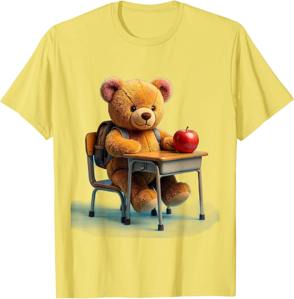 Men's Cute Teddy Bear Teacher Prek Classroom Gift T-Shirt - Lemon Yellow