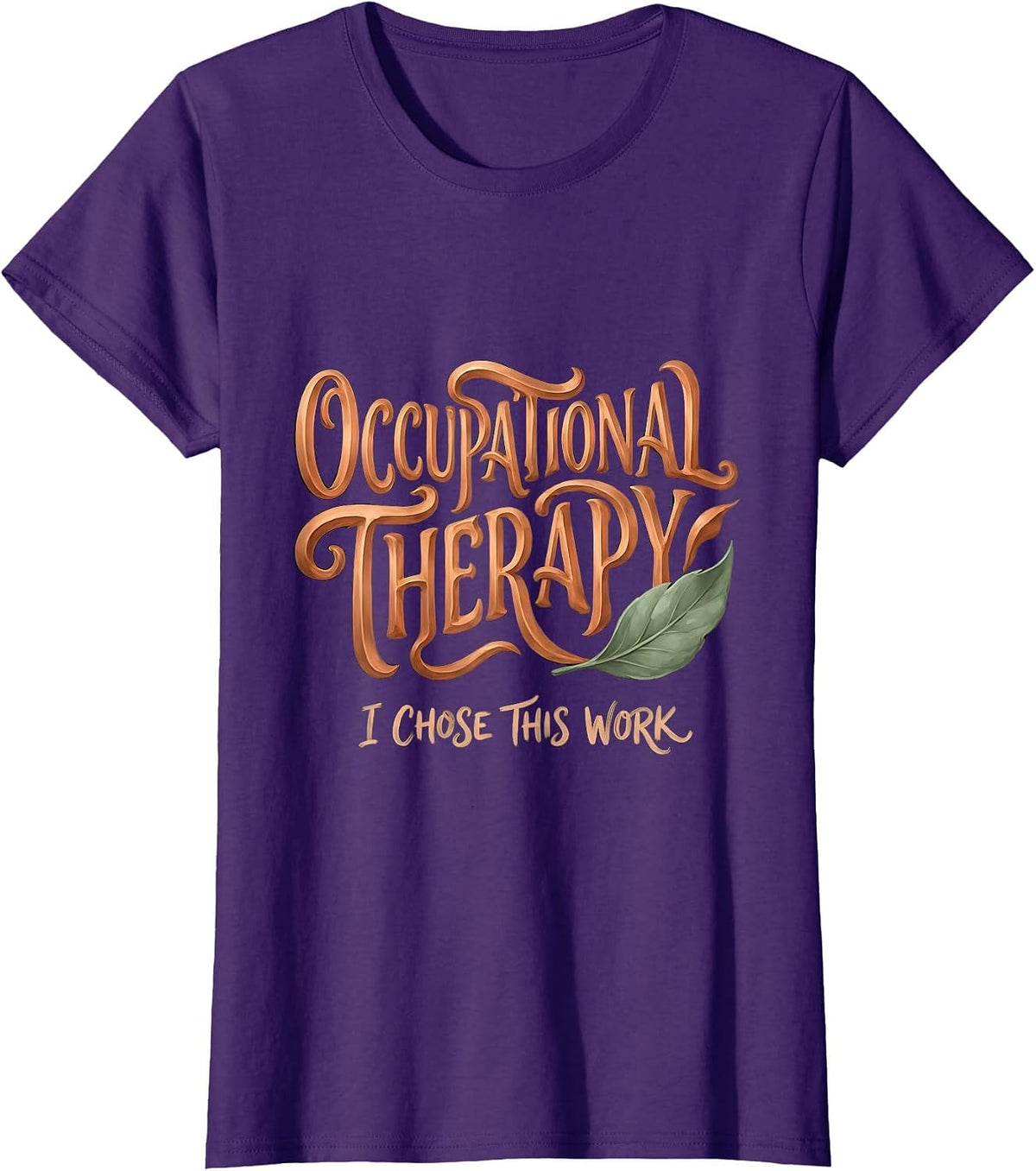 Women's Occupational Therapy I Chose This Work Boho T-Shirt - Purple