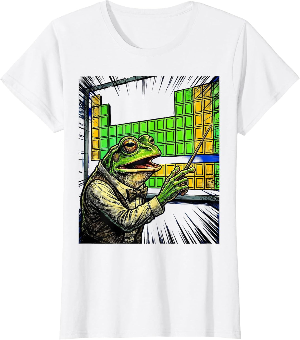 Frog Teacher Periodic Table Science Gift T-Shirt - White