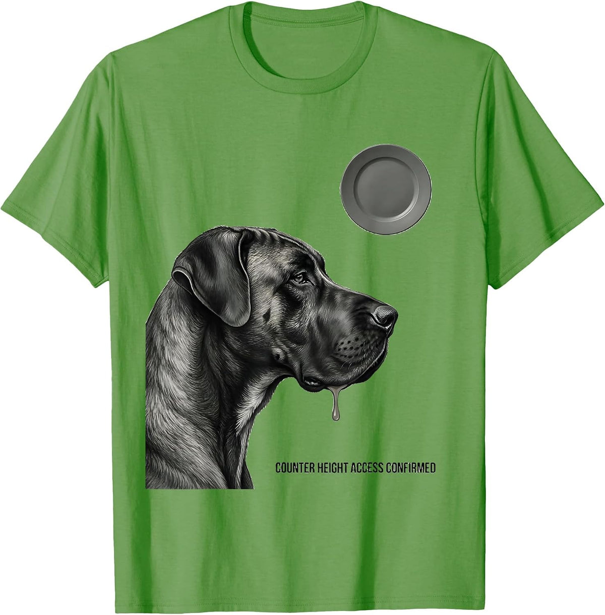 Men's Counter Height Access Confirmed Funny Great Dane Dog Mom Dog T-Shirt - Grass Green