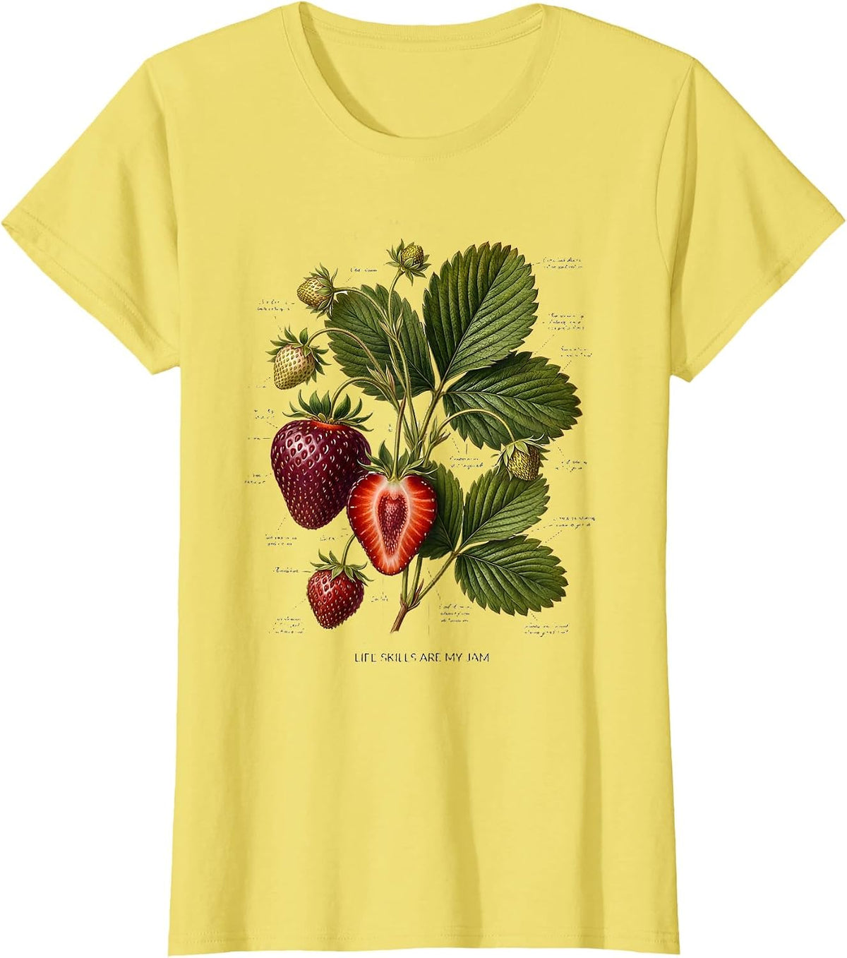 Life Skills Are My Jam Occupational Therapy Design T-Shirt - Lemon Yellow