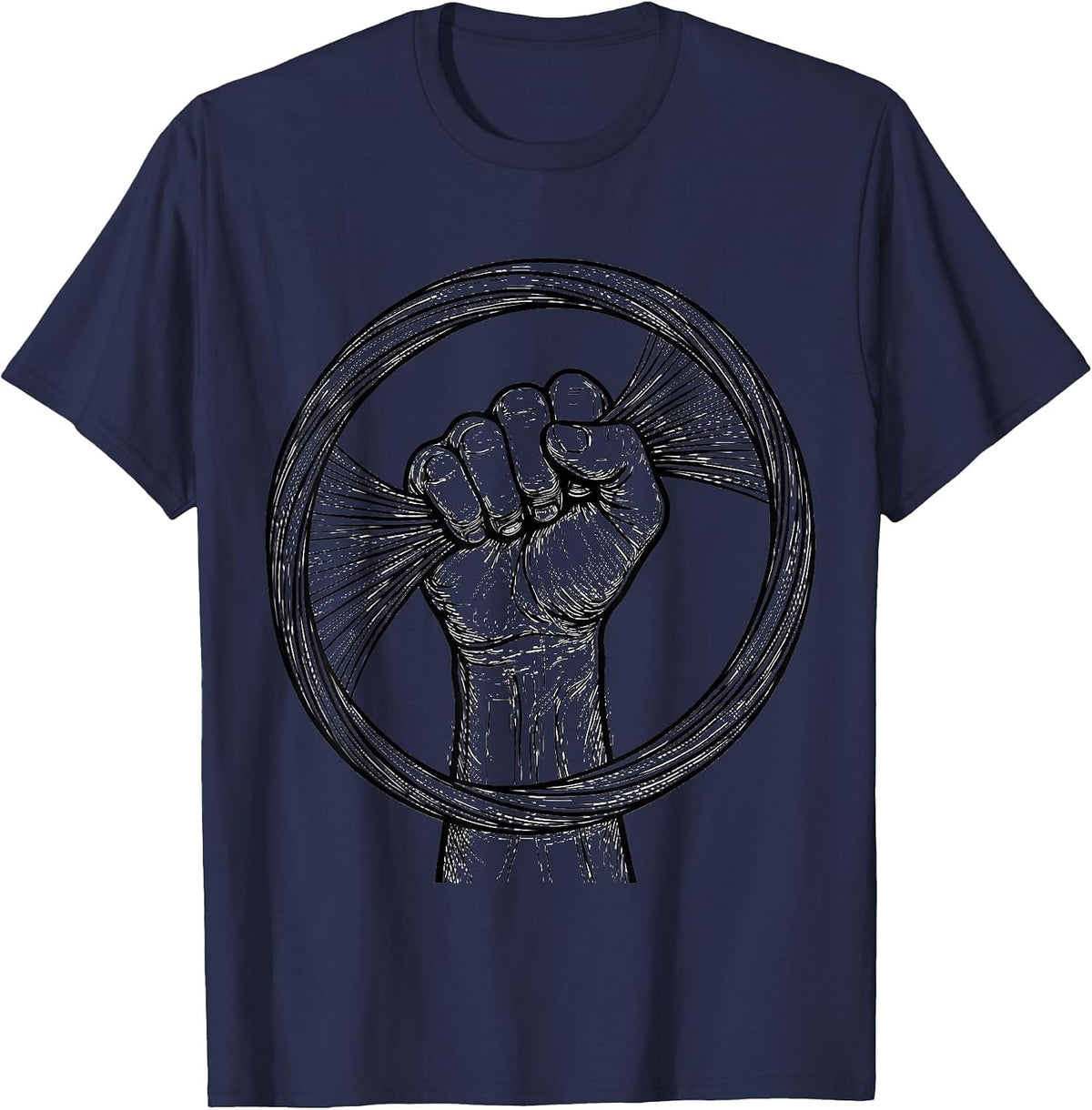 Occupational Therapy Resistance Band Graphic T-Shirt - Navy Blue