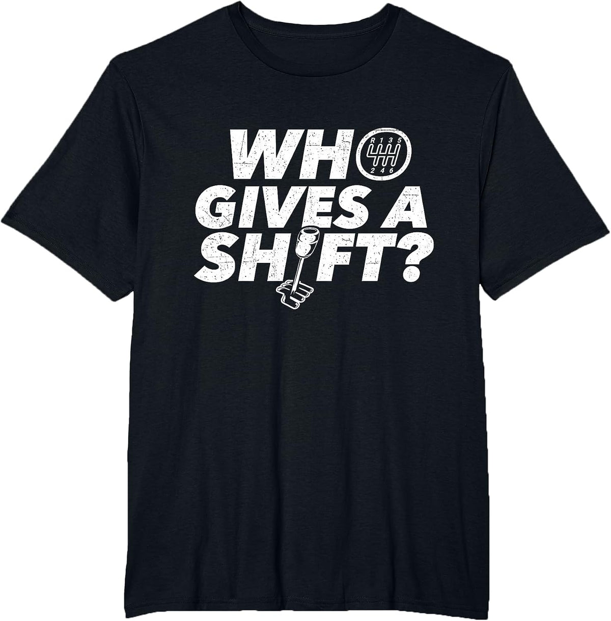 Who Gives A Shift - Car Lover Race Car Engine T-Shirt - Black