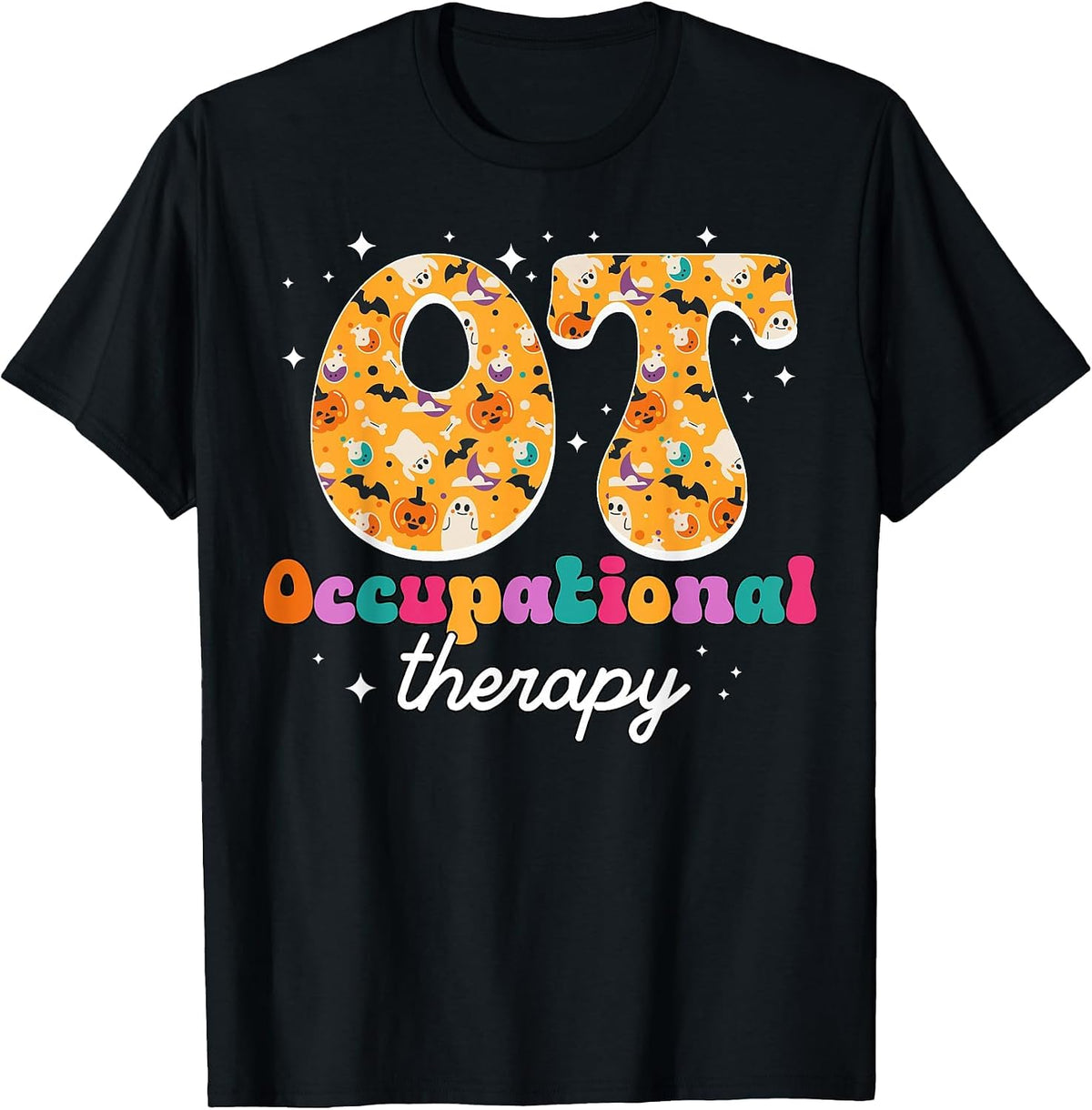 Ot Occupational Therapy Therapist Halloween OTA Fall Pumpkin T-Shirt - Black