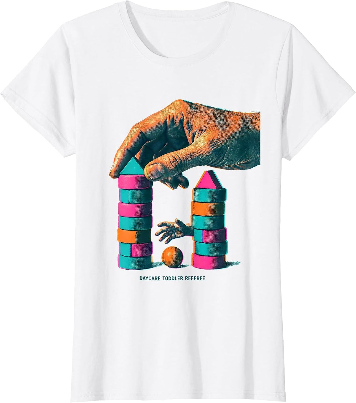 Women's Daycare Toddler Referee Funny Childcare Provider Toddler T-Shirt - White