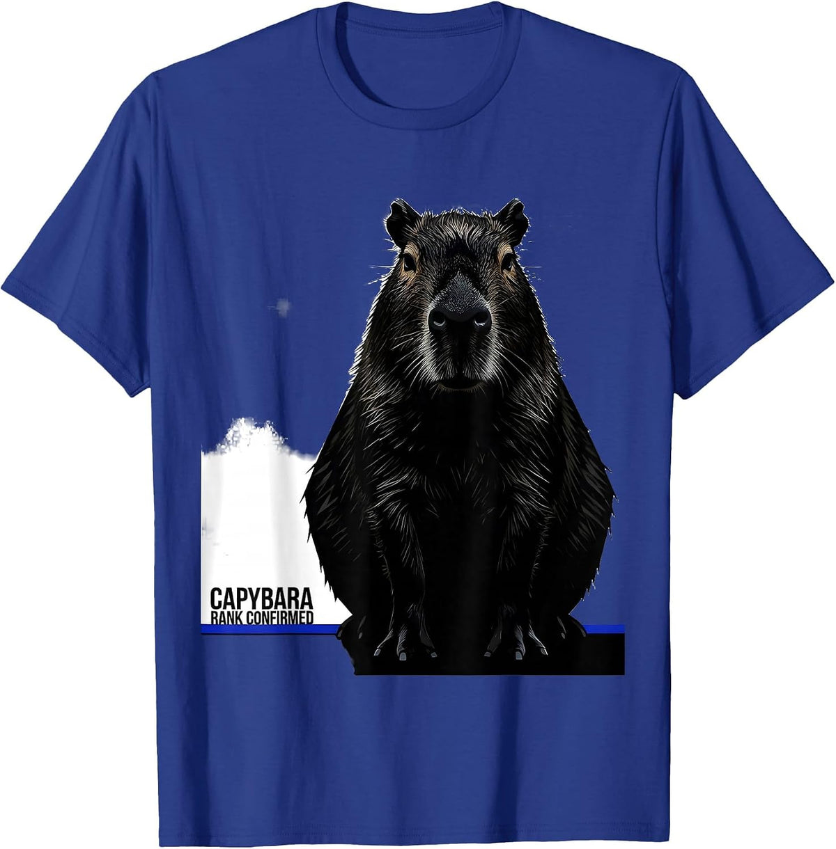 Capybara, Rank Confirmed Funny Animal Lover Meme Humor T-Shirt - Royal Blue