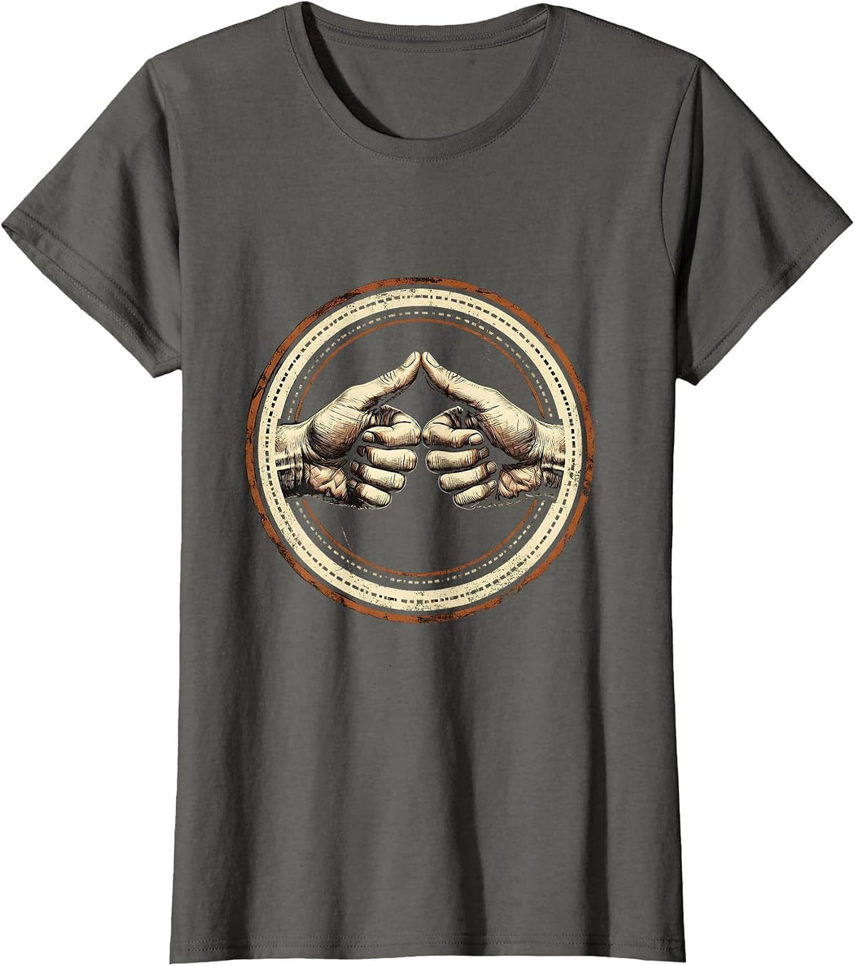 Women's Occupational Therapy Pinch Grip Exercise Illustration T-Shirt - Asphalt Grey