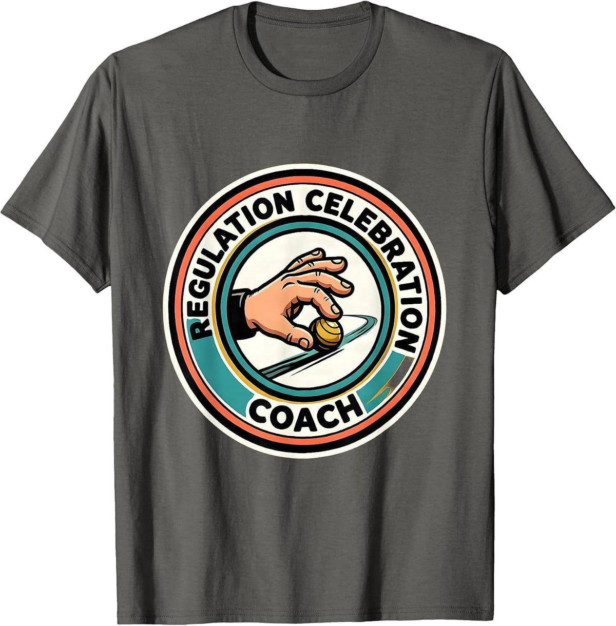 Men's Regulation Celebration Coach Cartoon Occupational Therapy T-Shirt - Asphalt Grey