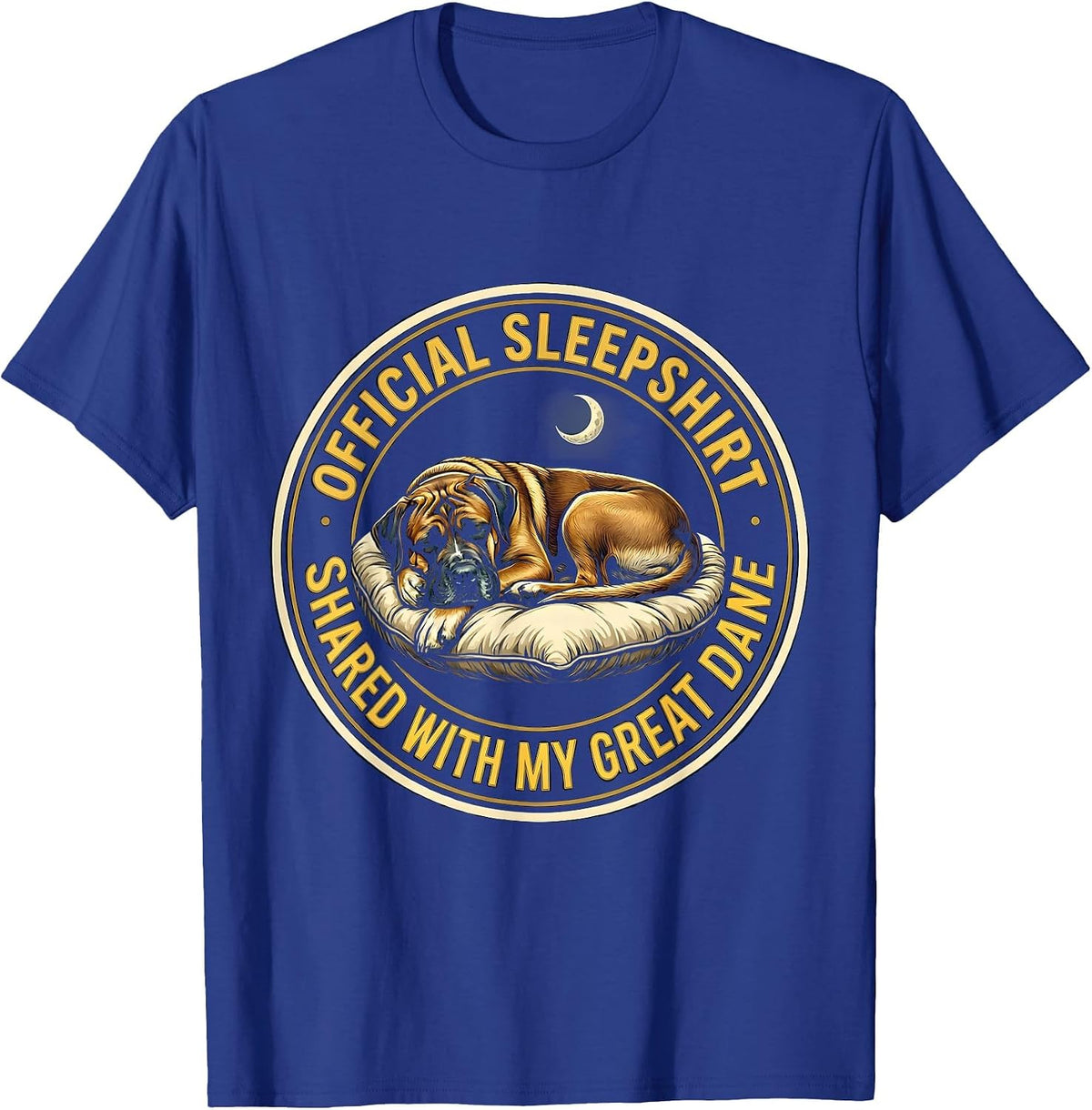 Official Sleepshirt, Shared With My Great Dane Dog Lover T-Shirt - Royal Blue