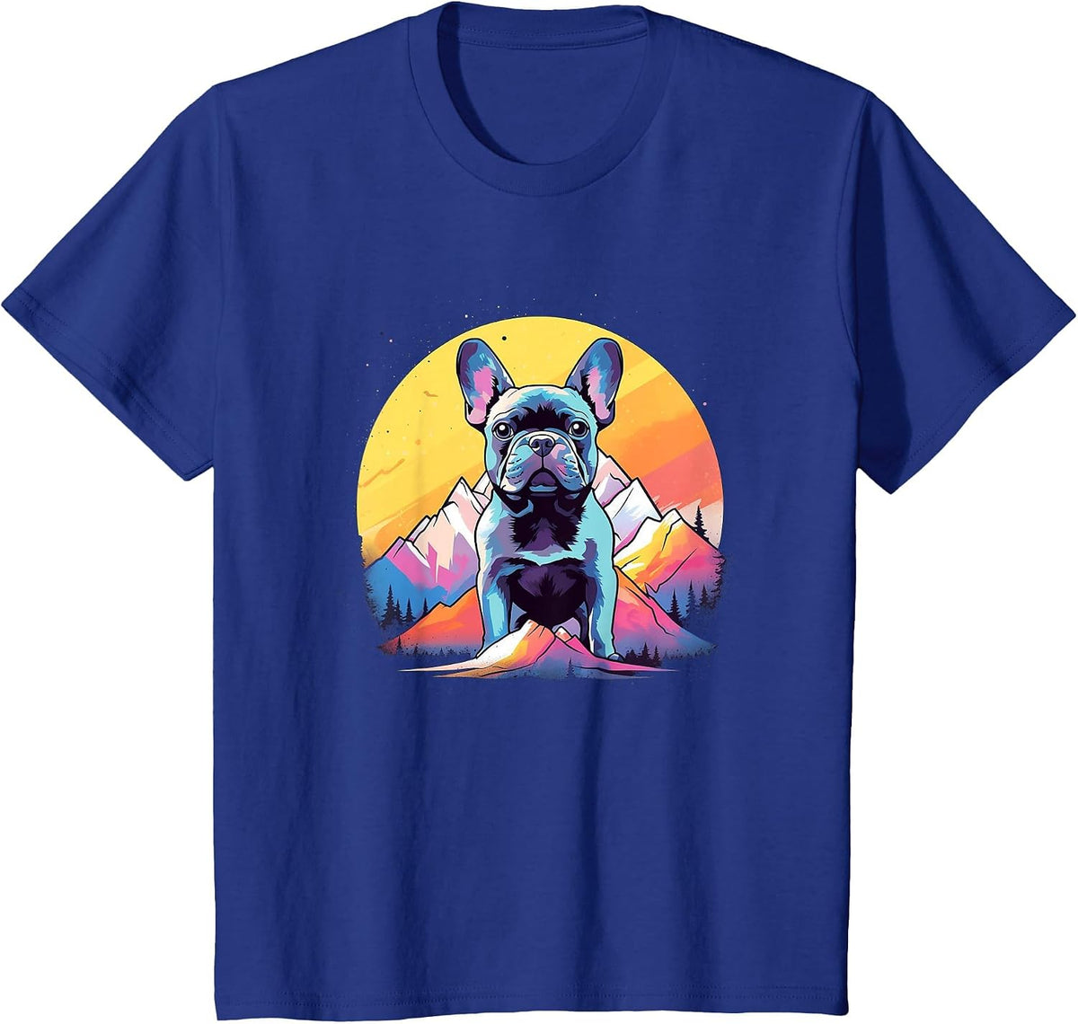 French Bulldog Dog Men Women Kids T-Shirt - Royal Blue