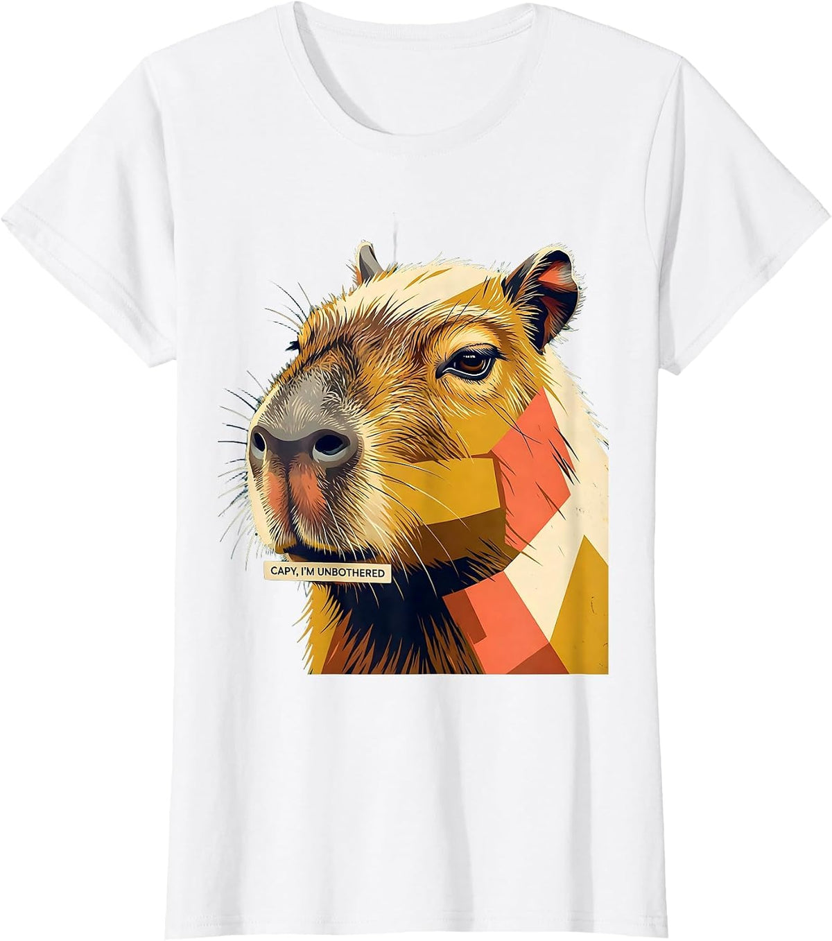 Capy, I'm Unbothered Funny Capybara Meme Gamer Humor T-Shirt - White
