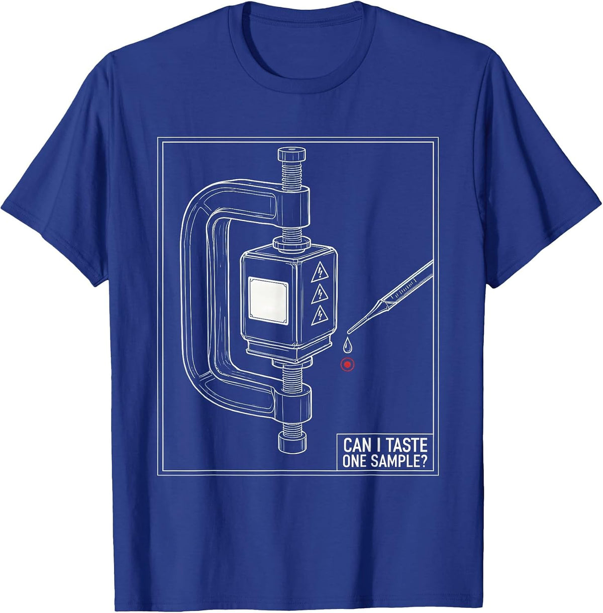 Men's Can I Taste One Sample Funny Periodic Table Science Teacher T-Shirt - Royal Blue